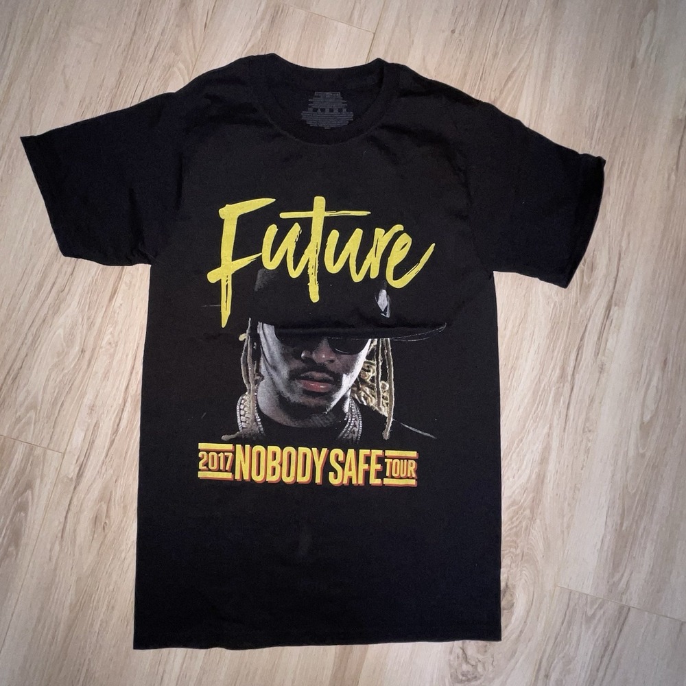 Future T-Shirt Mens Medium Black Nobody Safe Tour 2017 Rap Concert Migos Thug S